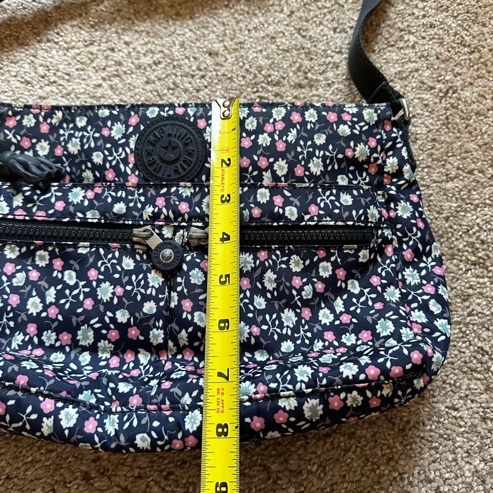 Kipling Floral Crossbody Bag - Black and Pink - Picture 5 of 5